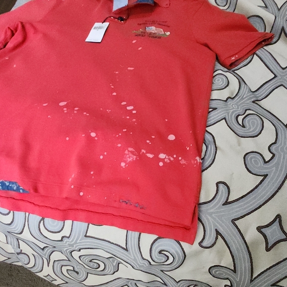 SOLD!!! $198 Polo Country Ralph Lauren Classic Fit Distressed Paint Splatter - Picture 7 of 12